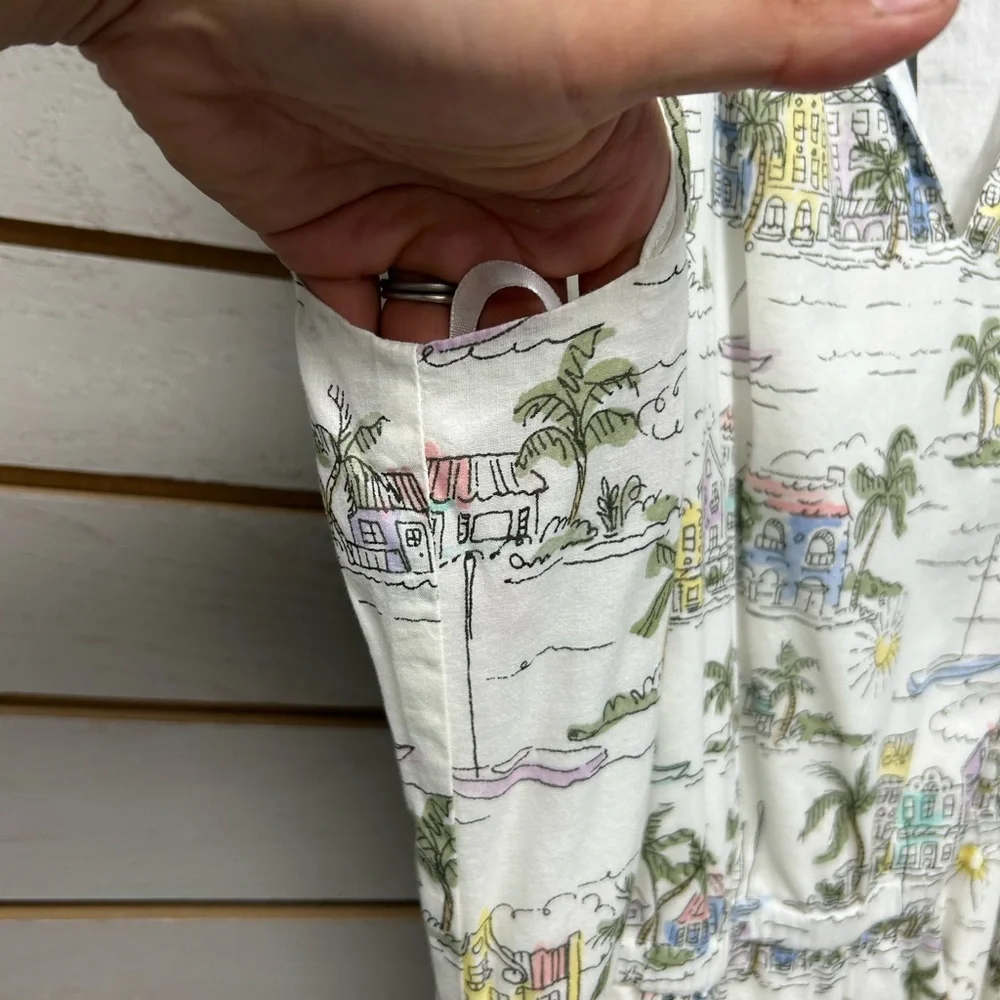 Talbots Cream Sundress with Flutter Sleeves - Picture 8 of 13